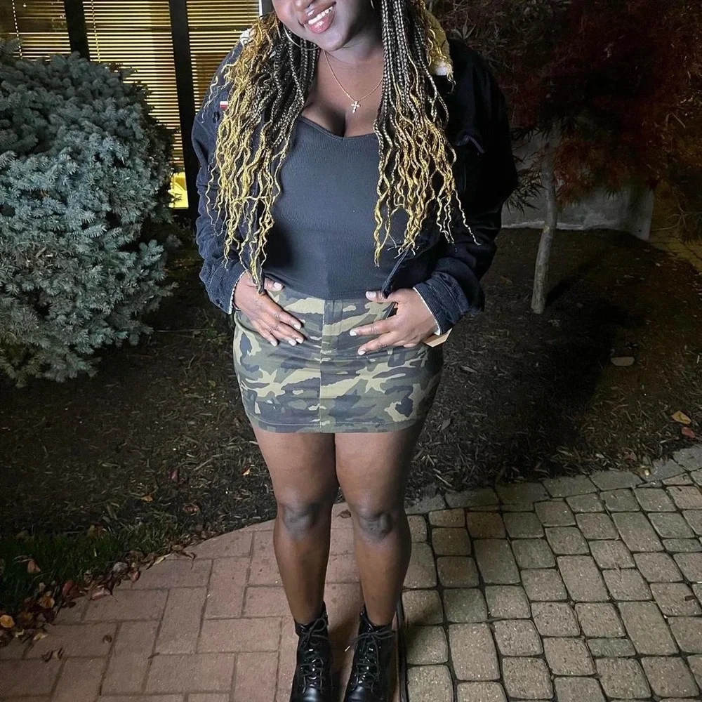 Camo Mini Skirt - Picture 1 of 3